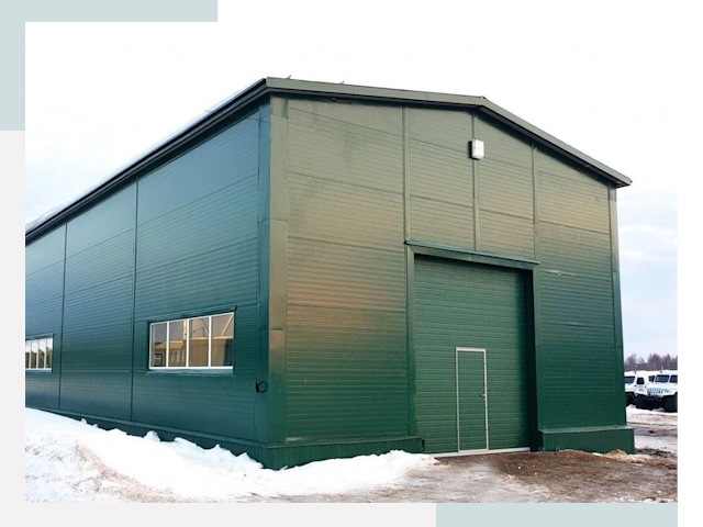 Двускатные ангары в Великом Устюге